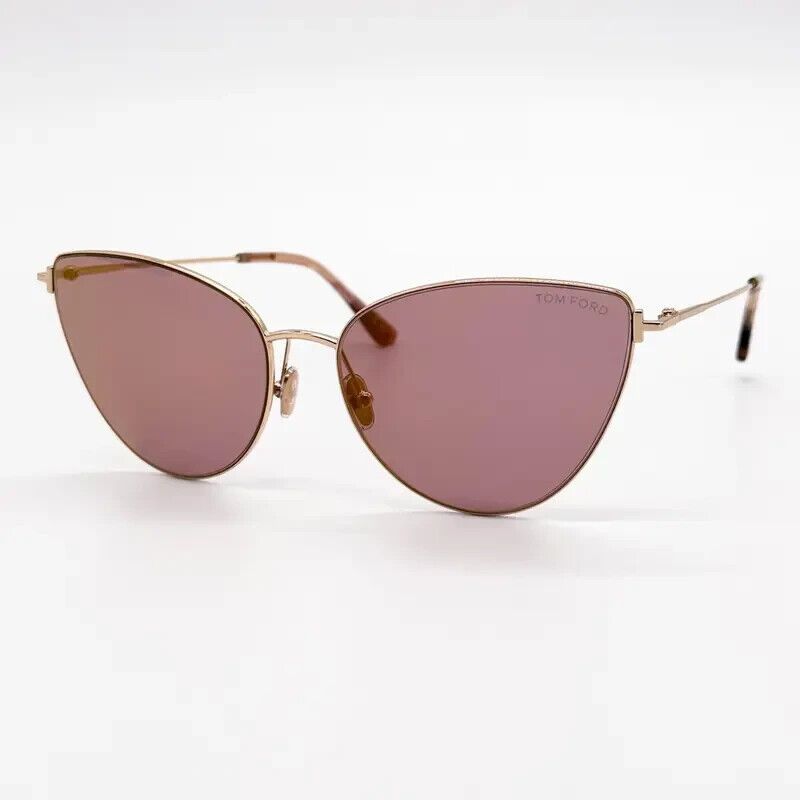 Tom Ford Anais-02 Tf1005 28z Sunglasses Rose Gold Cat Eye Full Rim Nwt $510